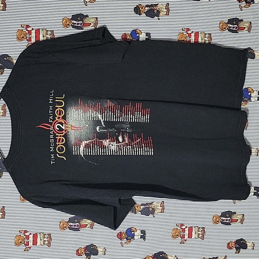 Vintage Y2K TIM MCGRAW FAITH HILL SOUL 2 SOUL TOUR 2006 CONCERT SHIRT LARGE - Picture 7 of 10